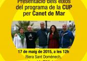 Presetnació dels eixos del programa amb David Fernàndez Presentació dels eixos del programa de la CUP per Canet